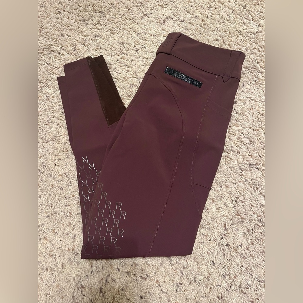 Free Ride Equestrian Burgundy Pro Breeches